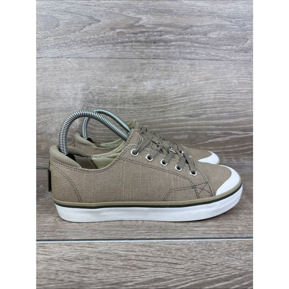 Keen Elsa III Women’s Sz 7 Tan Khaki Canvas Low Top Lace Up Sneakers 1020469